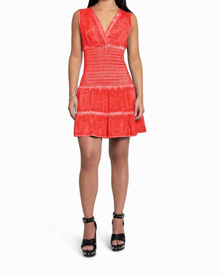 Nicole Miller - Vestido curto sem mangas tingido