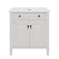 Vintage Bathroom Vanity With Sink, Rustic Cabinet With Soft Close Doors
