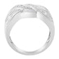 10K White Gold Diamond Bypass Ring (1 Cttw, H-I Color, I1-I2 Clarity) - Size 6-3/4