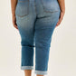 Judy Blue - Cool Denim With Cross Back Belt Loop Boyfriend Jeans