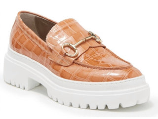 Agl - Women's Orietta Croc-embossed Leather Platform Loafer
