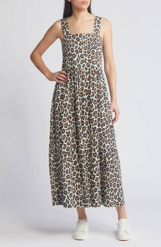 O Grande. - Vestido de algodão com estampa de leopardo