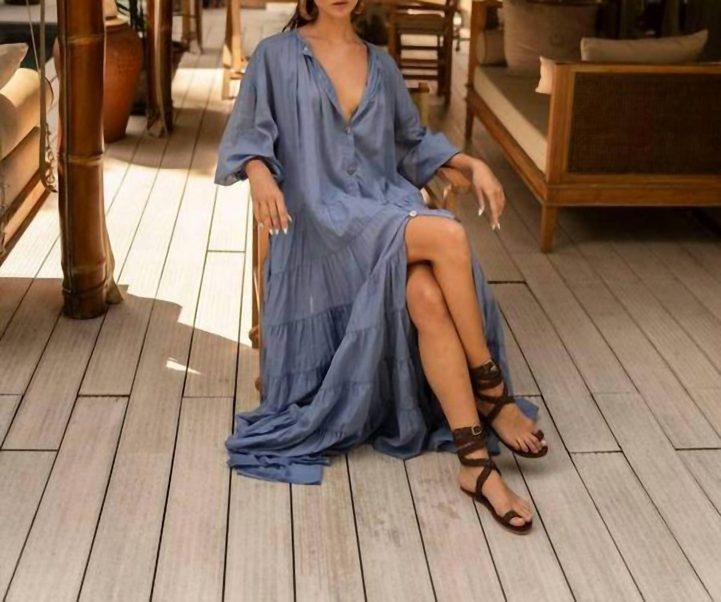 Erika Peña - Women's Ella Bohemian Maxi Dress