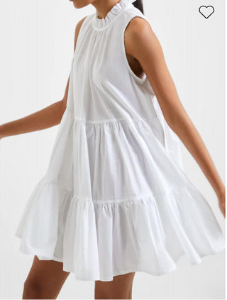 French Connection - Vestido Rhodes Popeline sem mangas em camadas