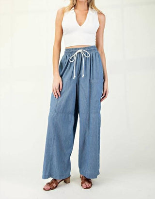 Ee:Some - Harper Stone Washed Straight Leg Pants