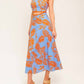 Flying Tomato - Apricot Sunset Cut-out Midi Dress
