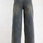 Easel - Women's Vintage Wash Wide Leg Jeans