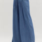 Entro - Pintuck Denim Wide Leg Pants