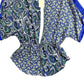 Michael Kors - Women's Paisley Print Satin Dropped Shoulder Blouse