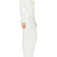 Good American - Rib Shine Off Shoulder Maxi Dress