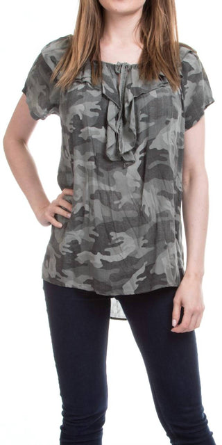 Gigi Moda - Alba Camo Short Sleeve Top