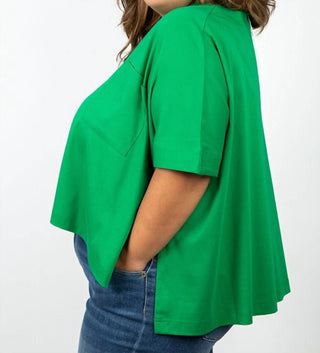 Psophia - CAMISETA DOLMAN COM GOLA V E UM BOLSO