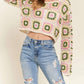 Trendsi - Adora Multicolor Crochet Crop Top