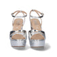 Exe - Women's Judy Faux Snake Skin Metallic Platform Heels