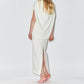 Bernadette - Ruched Waist Cape Dress