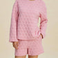 Double Take - Textured Top And Shorts Set