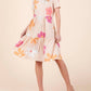 Trendsi - Bombom Floral Round Neck Short Sleeve Tiered Dress