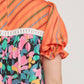 Entro - Mixed Print & Lace Blouse - Plus