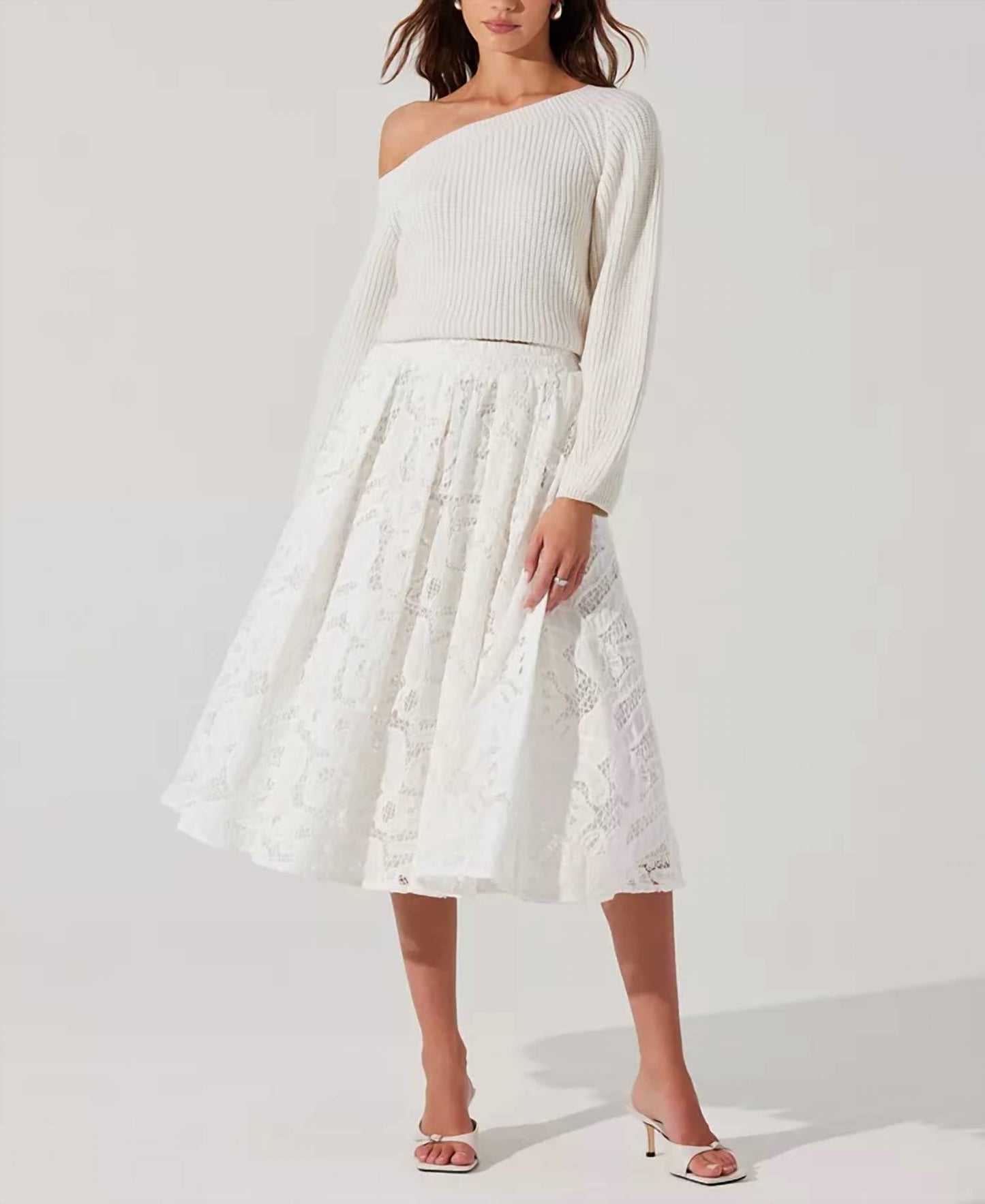 Astr - Ceren Lace Midi Skirt