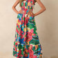 Skies Are Blue - Tropical Print Tiered Maxi Dress