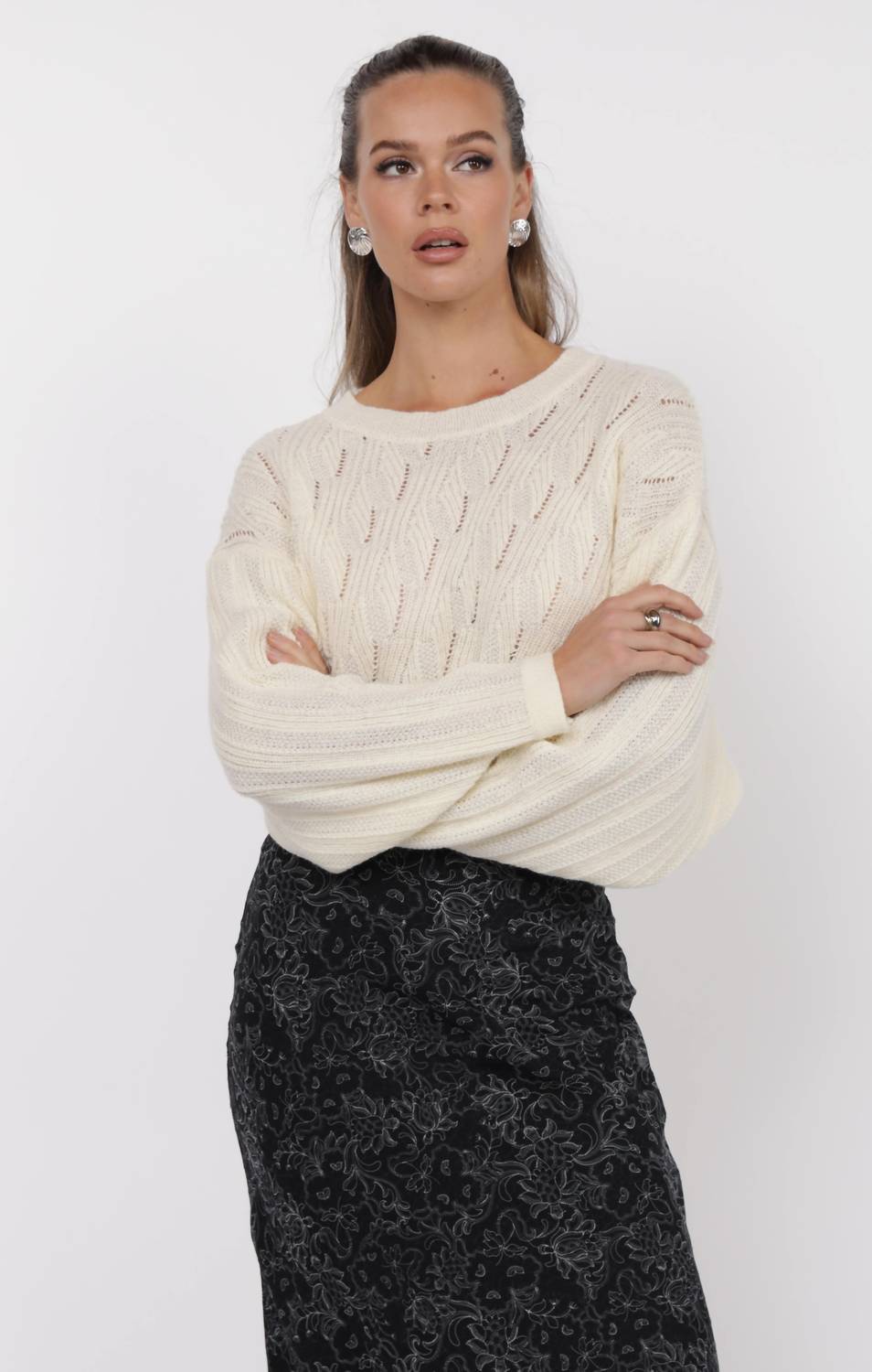 Sage The Label - Leia Crew Neck Cropped Sweater