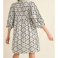 Jodifl - Floral Sketch Geometric Print Dress