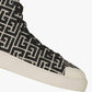 Balmain - Women's B-court Bicolor Monogram Jacquard High-top Sneakers