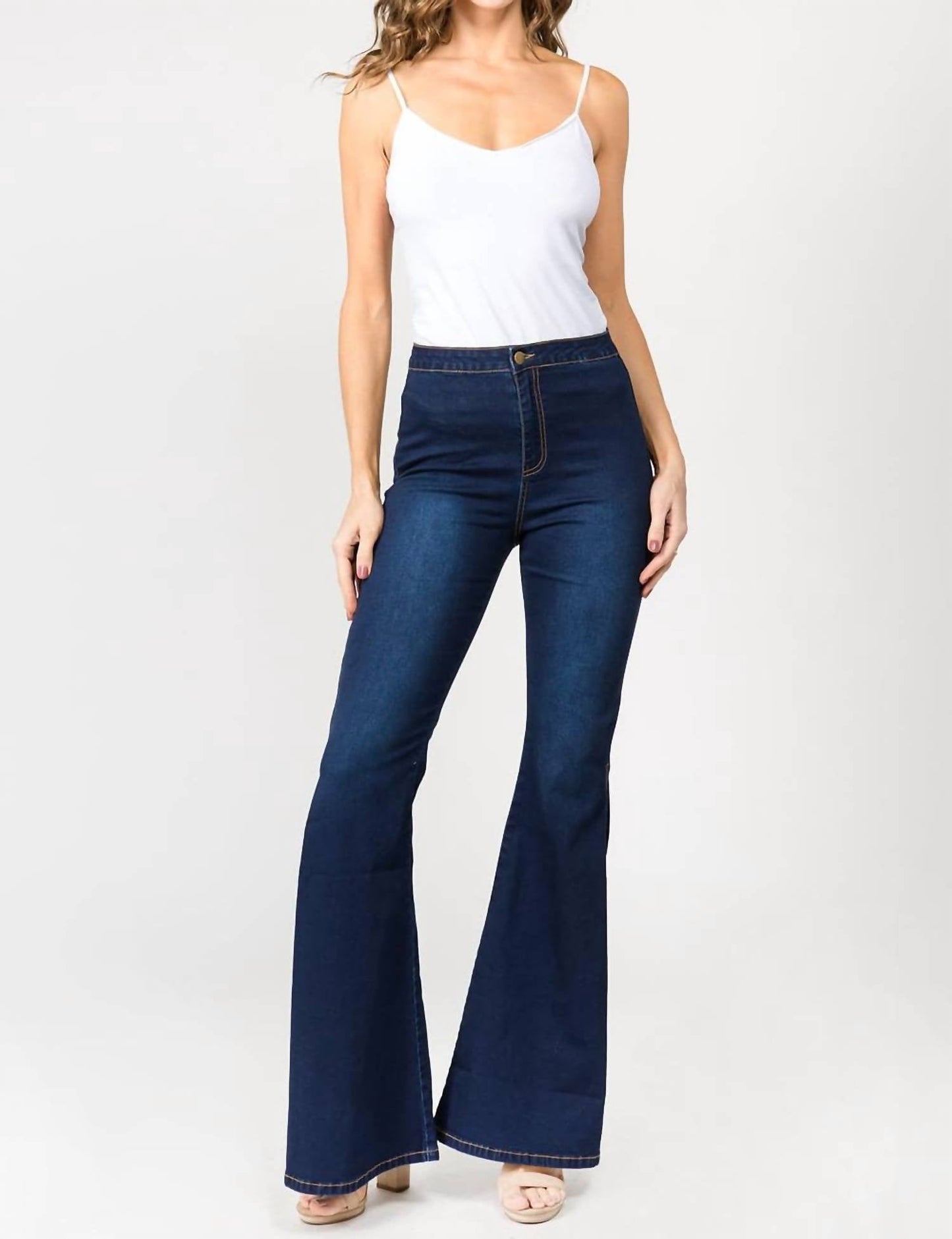 American Bazi - Chic Side Slit Flare Jeans