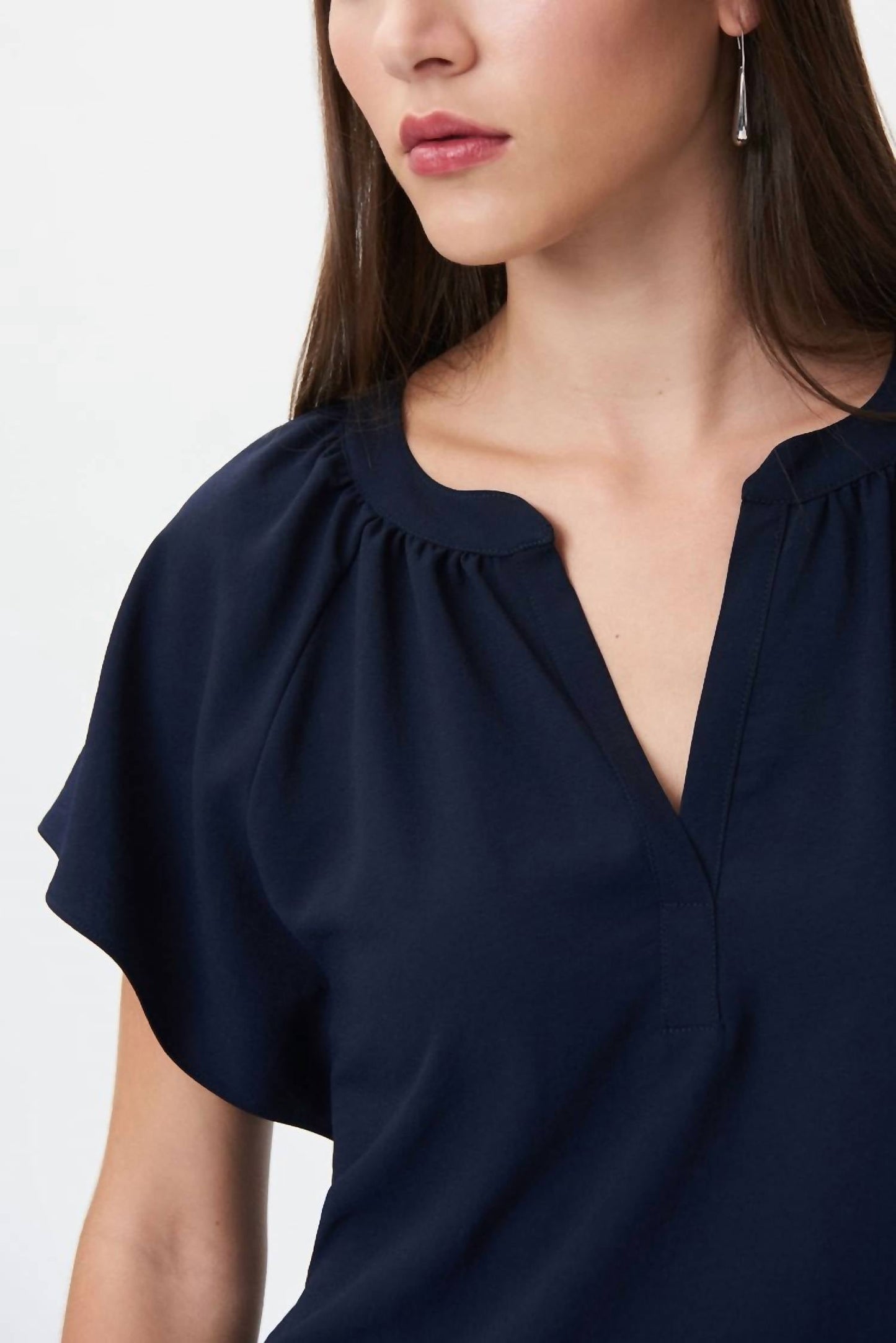 Joseph Ribkoff - Flared Top With Mandarin Collar
