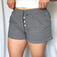 Le Lis - Shorts xadrez feminino estilo praia