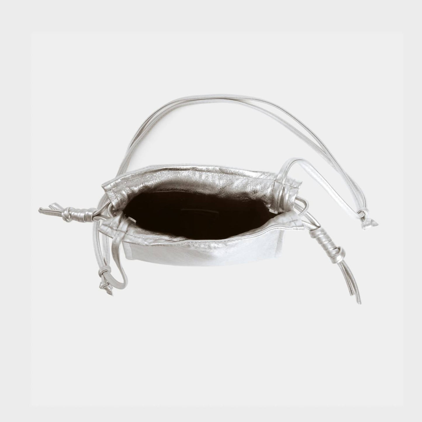 Lemiz - Women's Mini Bowie Drawstring Crossbody Leather Bag