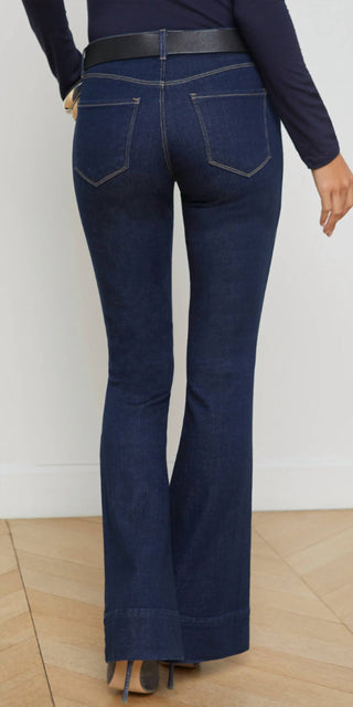 L'Agence - Calça Jeans Flare com Costura Lenora