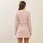Able - Faux Pearl Cardigan & Skirt Set