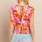 Tcec - Blushing Sunset Ruched Top