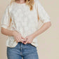 Bombom - Daisy Embroidered Puff Sleeve Top