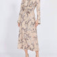 Eola - Long Sleeve Satin Dress