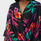 Joseph Ribkoff - Georgette Tropical Print Boxy Top