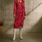 Joseph Ribkoff - Satin Geometric Print Wrap Dress
