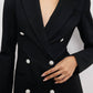 Good American - Ponte Embellished Blazer Dress