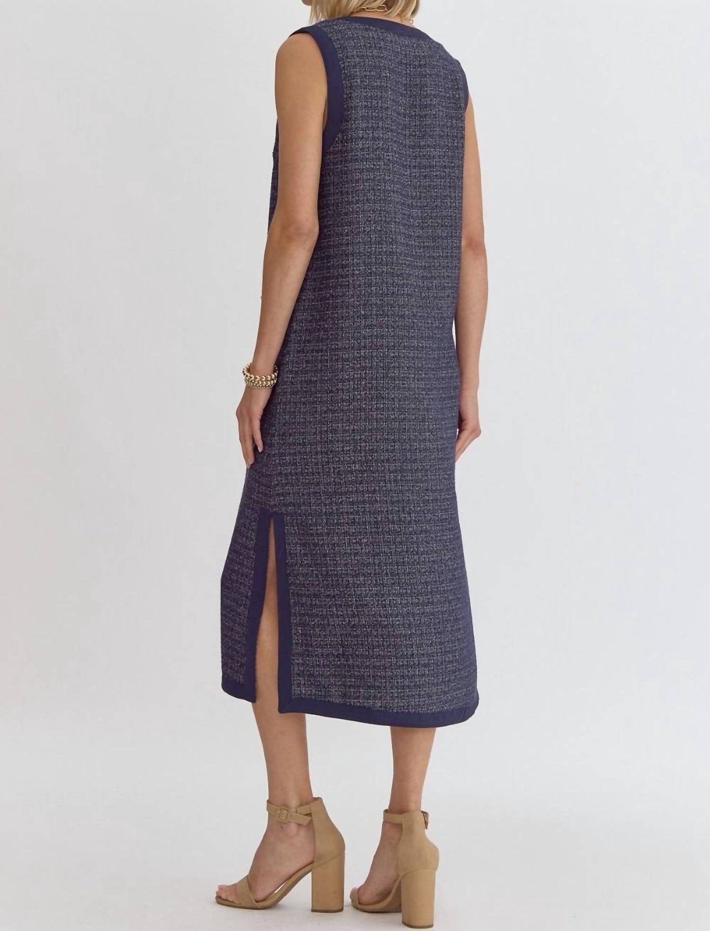 Entro - Tweed Majesty Midi Dress