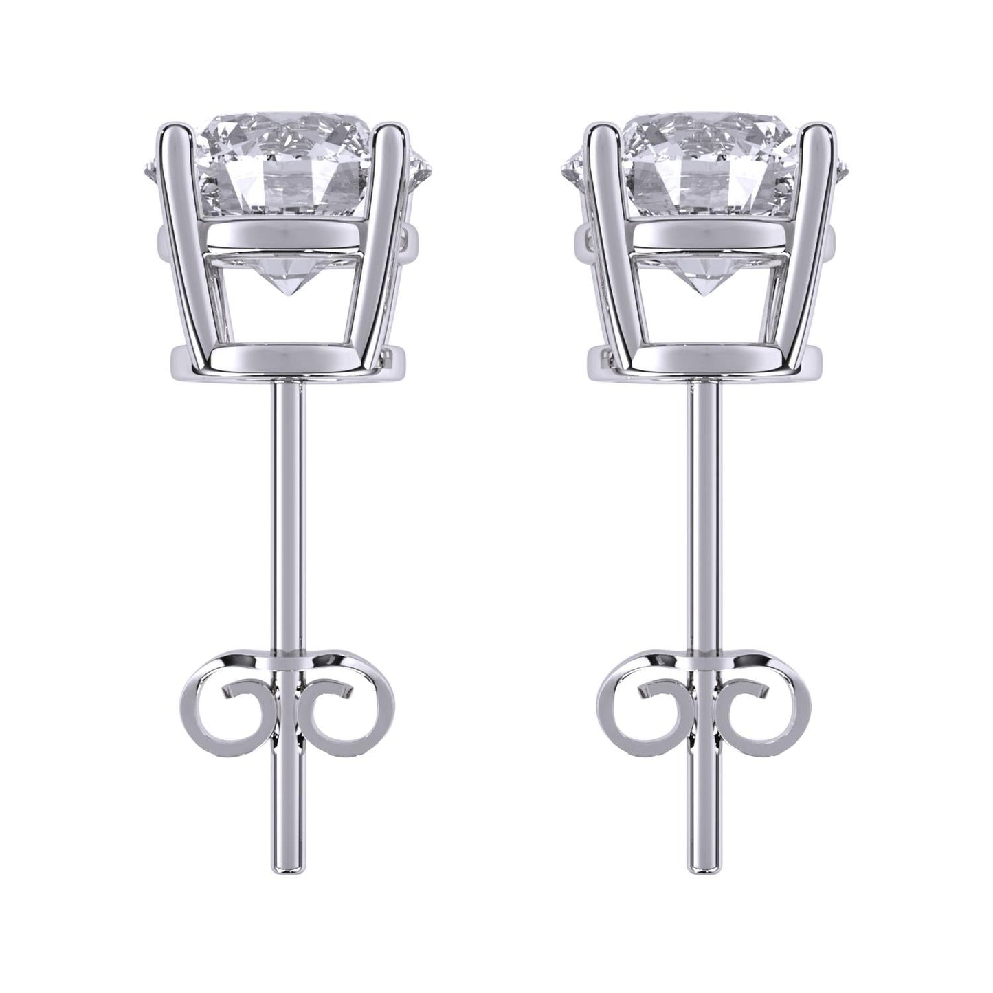 Aamiaa - 0.40 Carat Natural Diamond Round Brilliant Stud Earrings