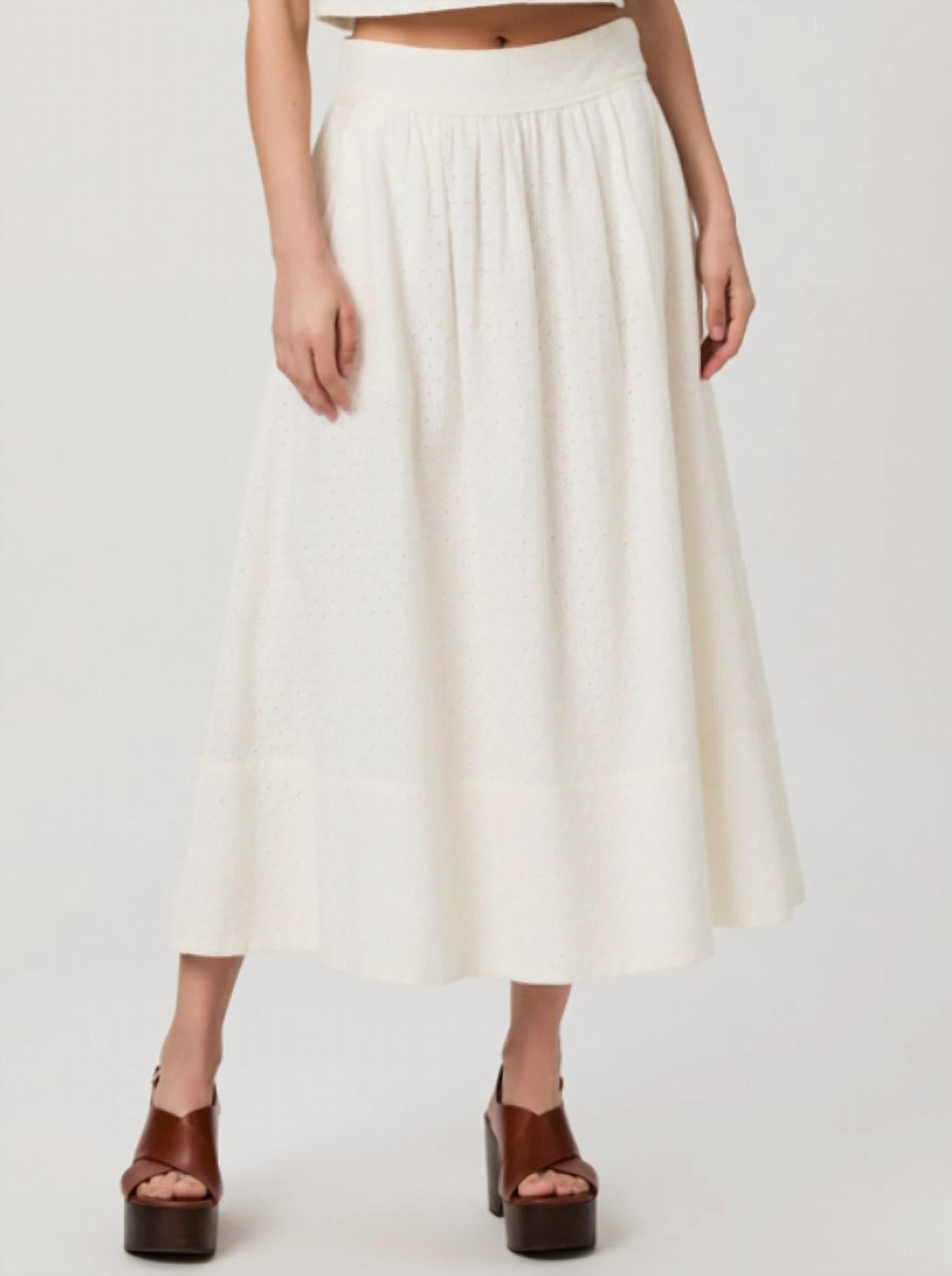 Paige - Ojai Eyelet Midi Skirt