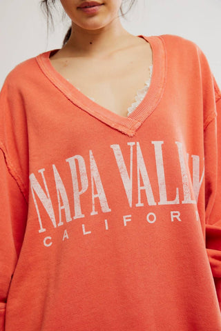 Free People - Moletom com estampa Venice e gola V - Petite