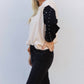 Bibi - A Pearly Affair Pearl Beaded Color Block Sweater