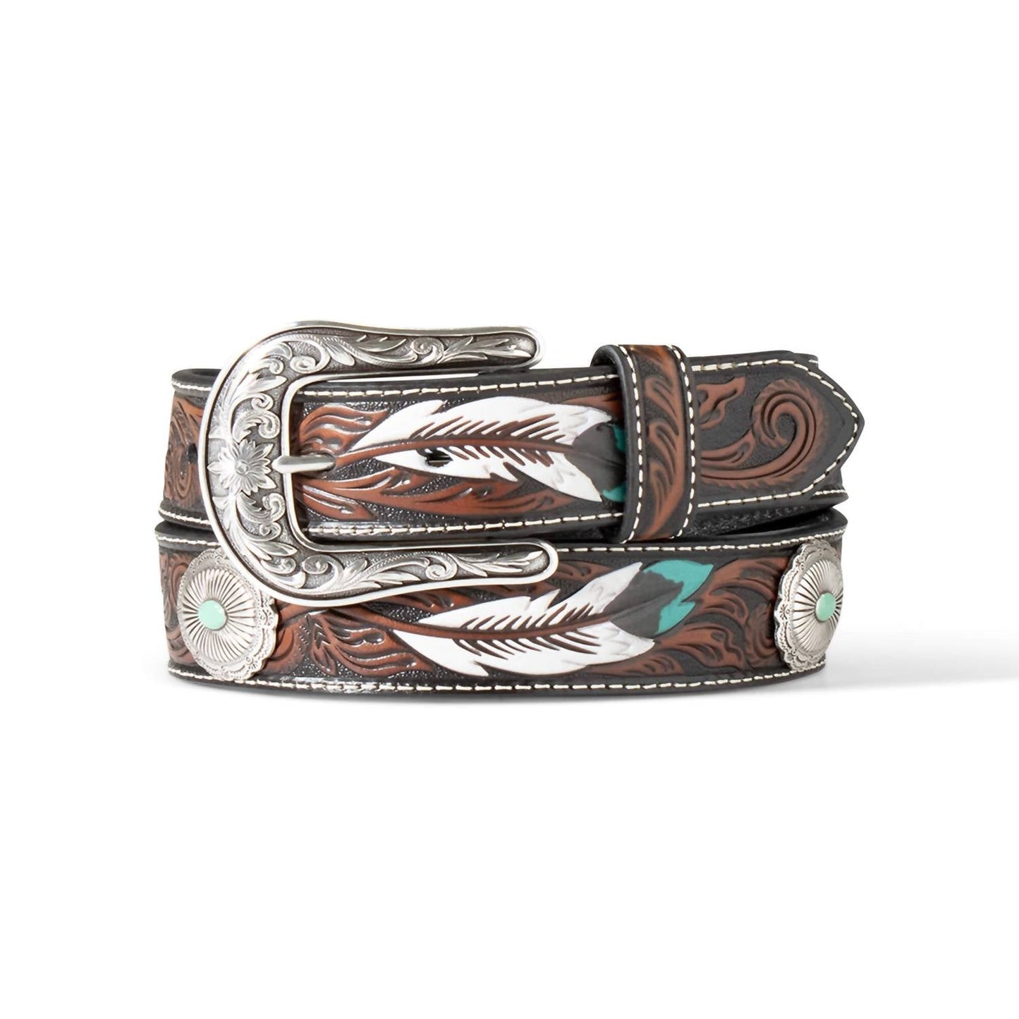 Ariat - Women's Feather Embossed Leather Belt