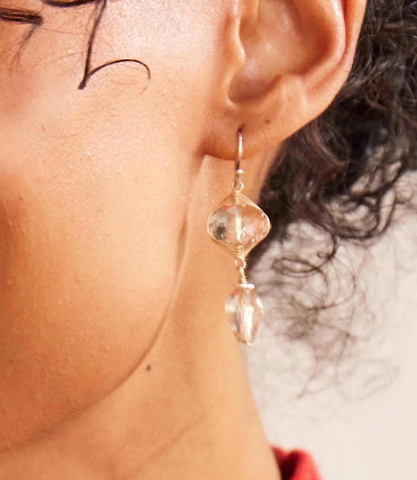 Anne Vaughan - Women's Crystal Quartz Dangle Earrings