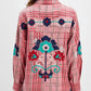 Free People - Embroidered Sashiko Top
