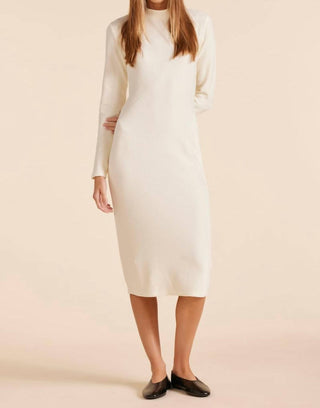 Bobi - Fitted Long Sleeve Midi Dress