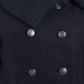 Coffeeshop - Double Breasted Knit Collar Military Jacket