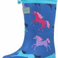 Hatley - Botas de chuva com forro de sherpa para meninos, estilo cavalo empinado